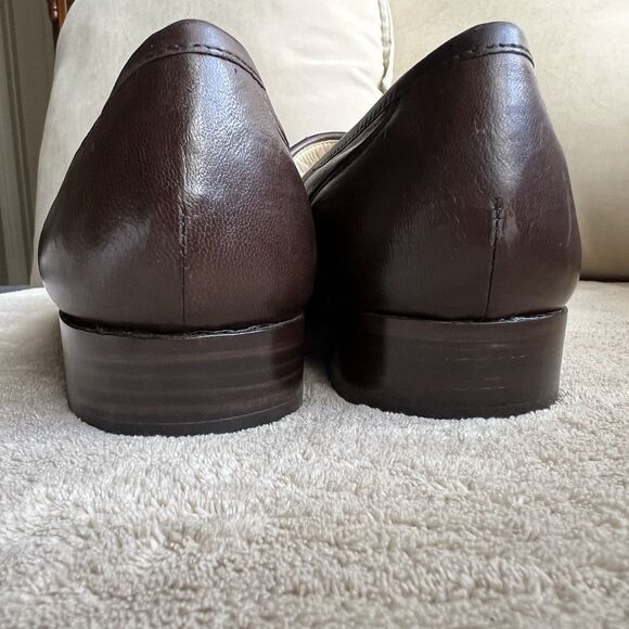 S. Maria Hand Made Shoes of Class Brown Buttery Leather Loafers Men 8.5 D Tassle main image 7